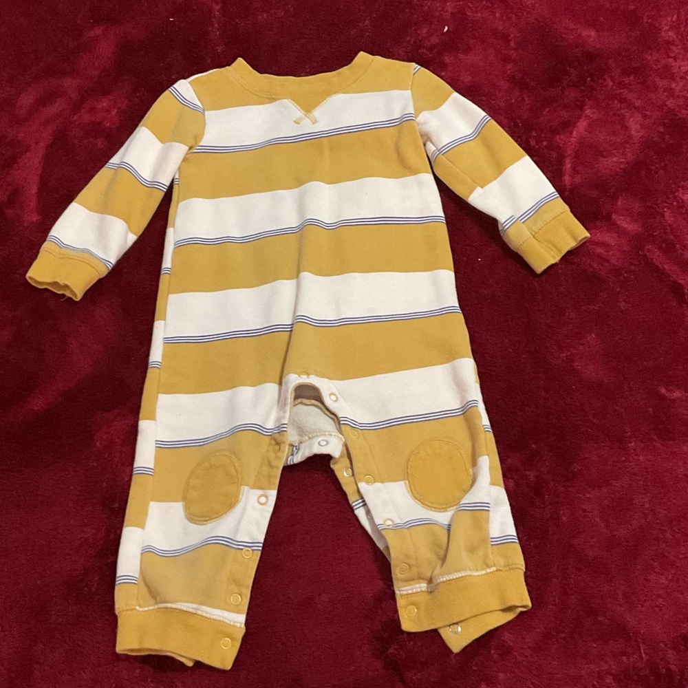 Carter's Yellow and White Striped One Piece